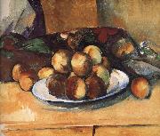 Paul Cezanne plate of peach oil